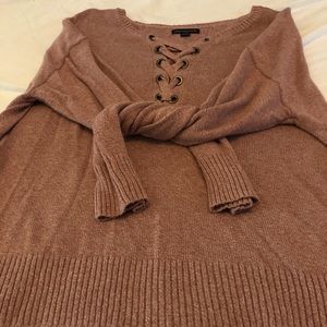American Eagle lace-up sweater